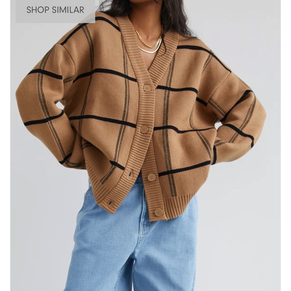 ❌ Sold ❌ Oak & Fort Plaid Cardigan - Picture 2 of 6